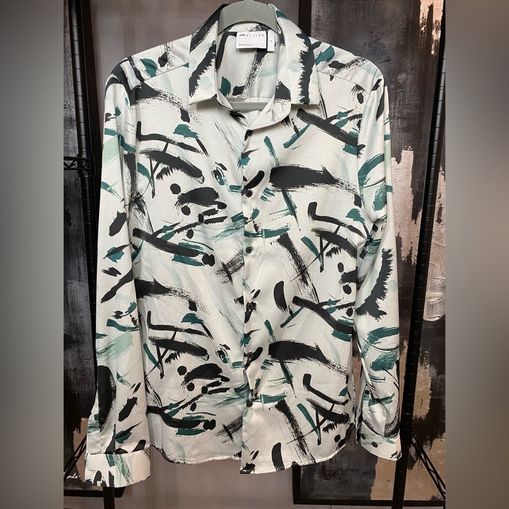 ASOS GREEN&BLACK Print Shirt